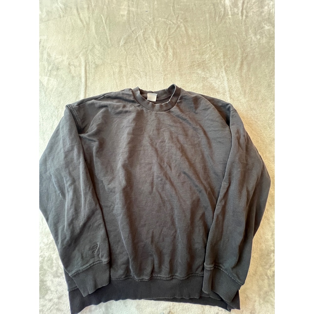 Gymshark Sweatshirt Mens L Black Crewneck Cotton Pullover A6A2L